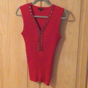 Fontana Arte Red Sleeveless Blouse
